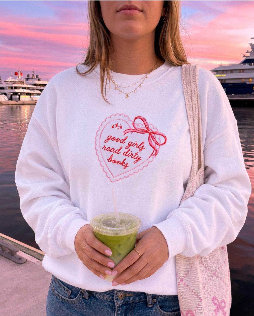 Good Girls Read Dirty Books Crewneck