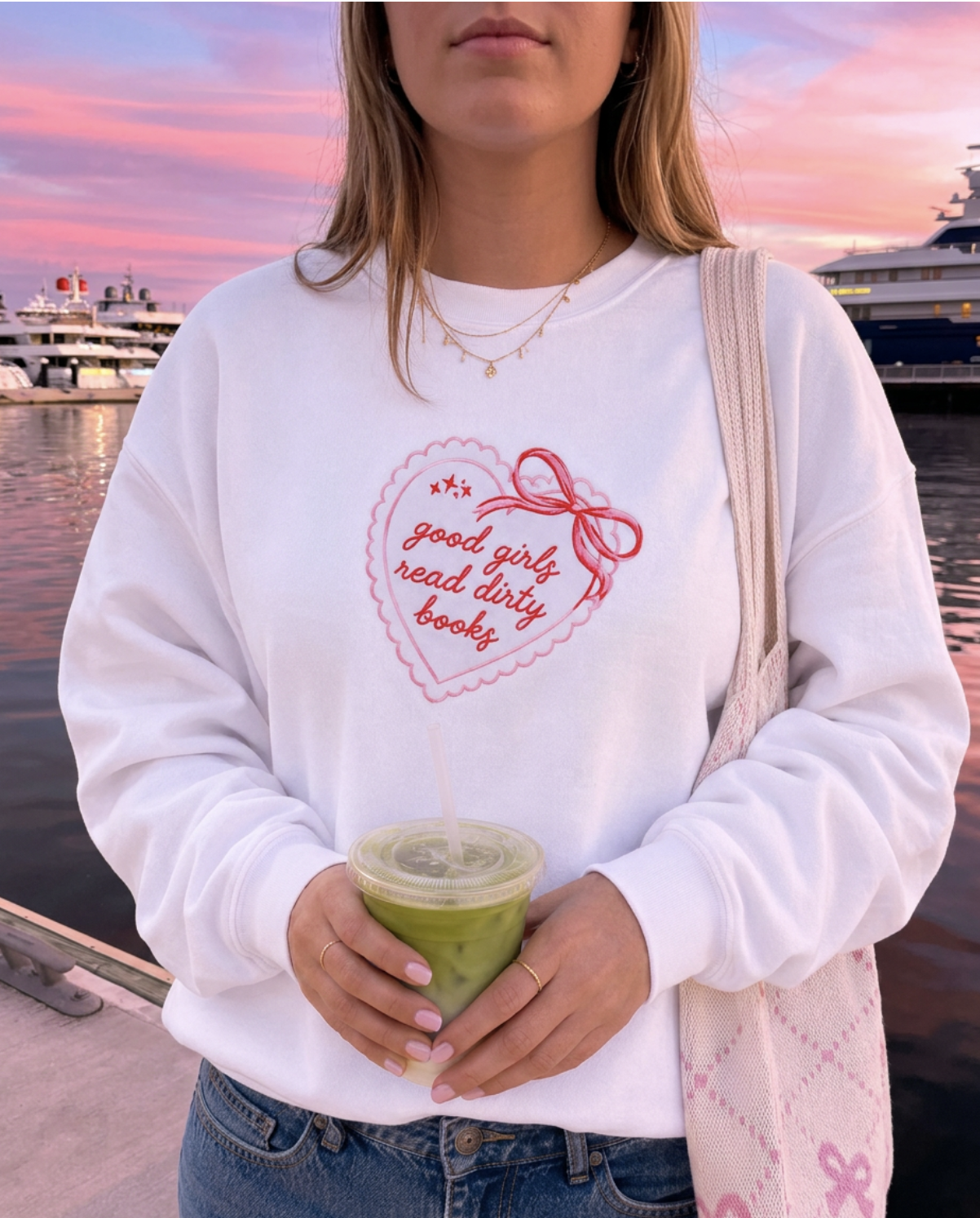 Good Girls Read Dirty Books Crewneck