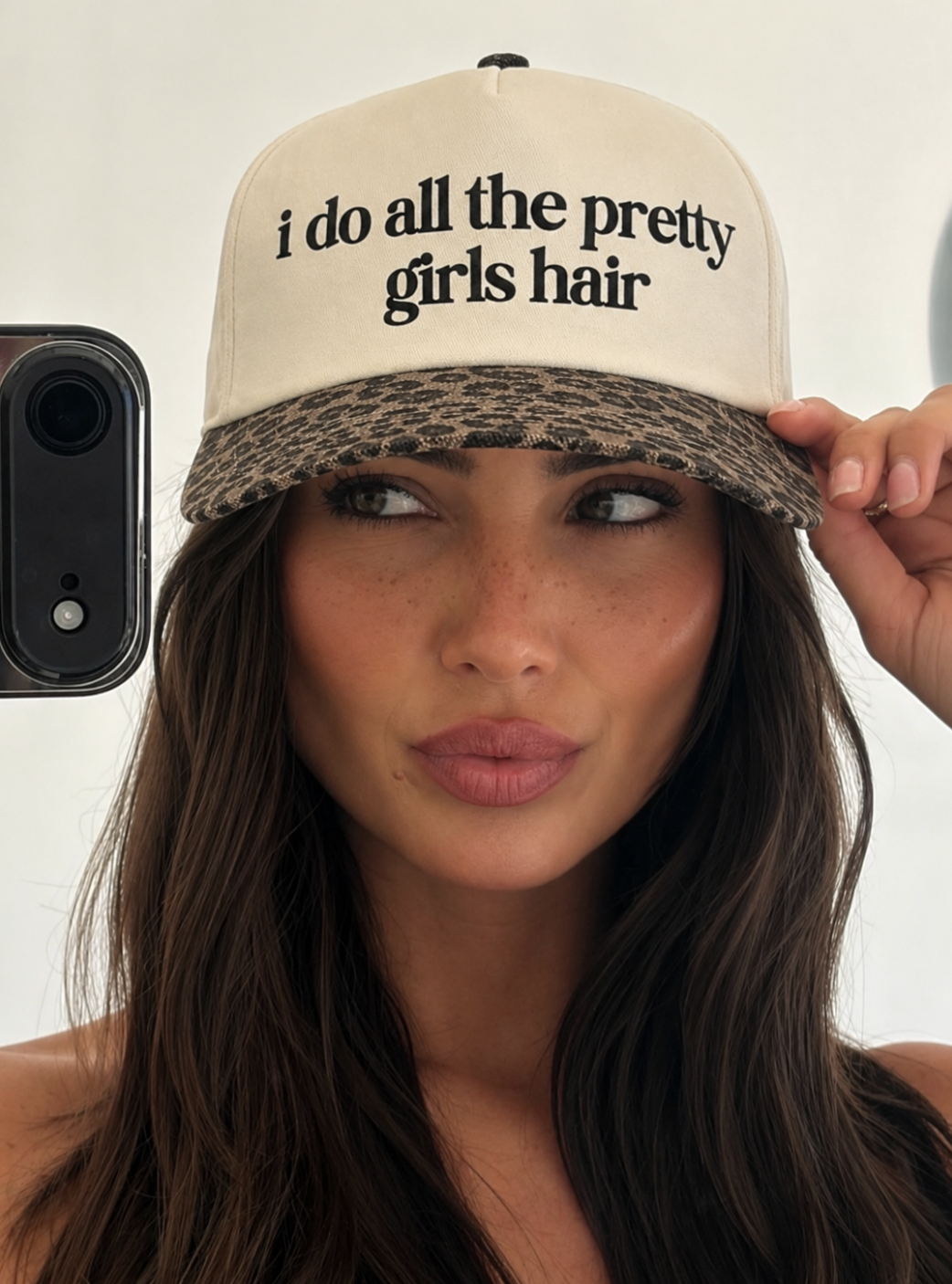 I Do All The Pretty Girls Hair Cheetah Canvas Hat