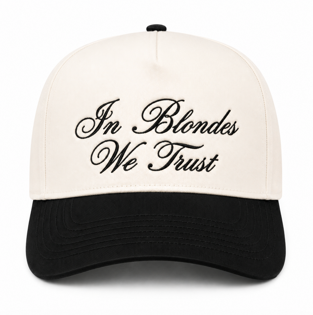 In Blondes We Trust Canvas Hat