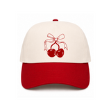 Cherries In Bow Canvas Hat