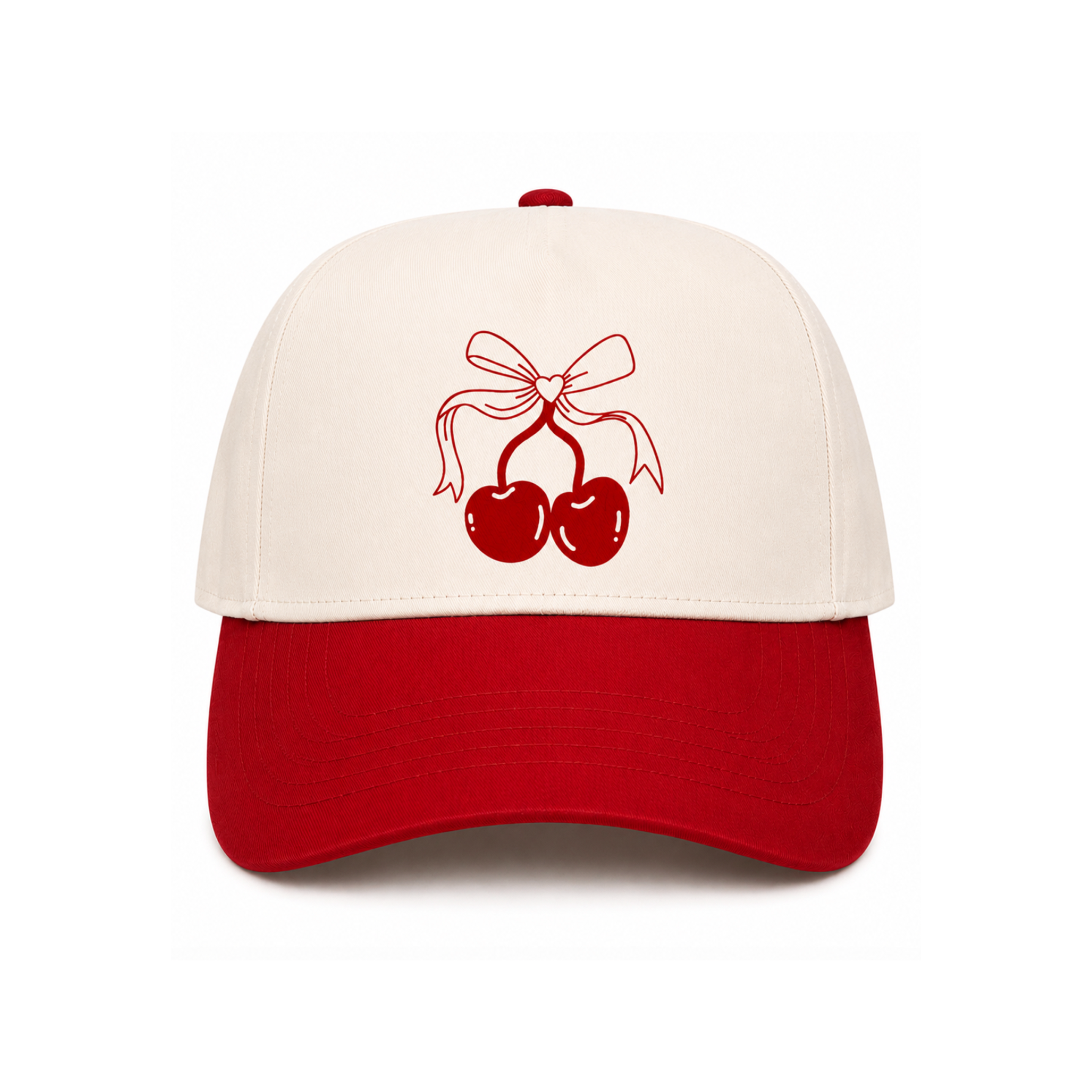 Cherries In Bow Canvas Hat