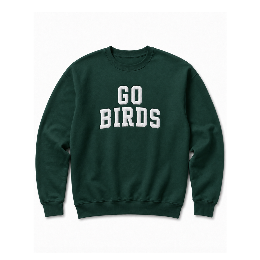 Go Birds Embroidered Crewneck