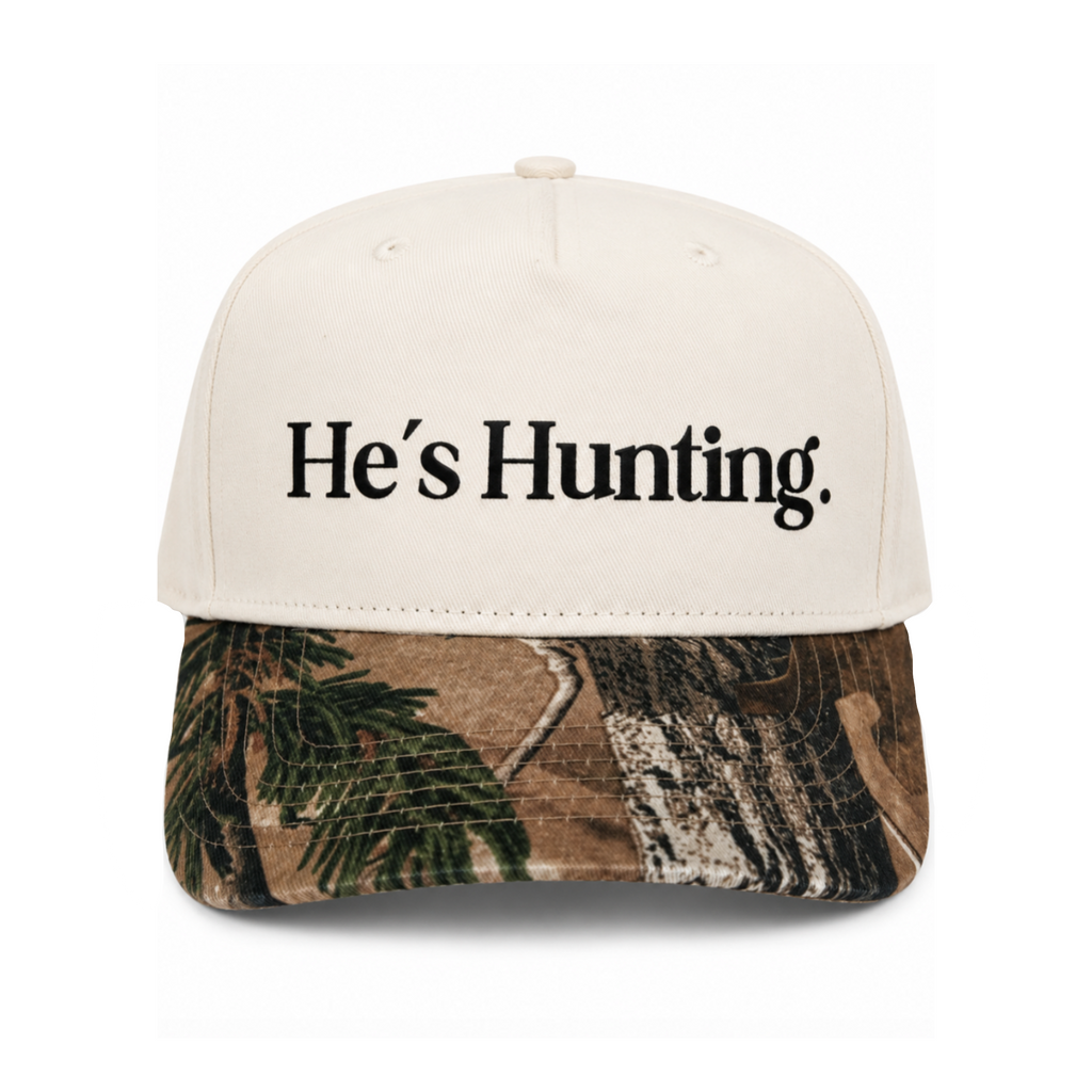 He's Hunting Canvas Hat