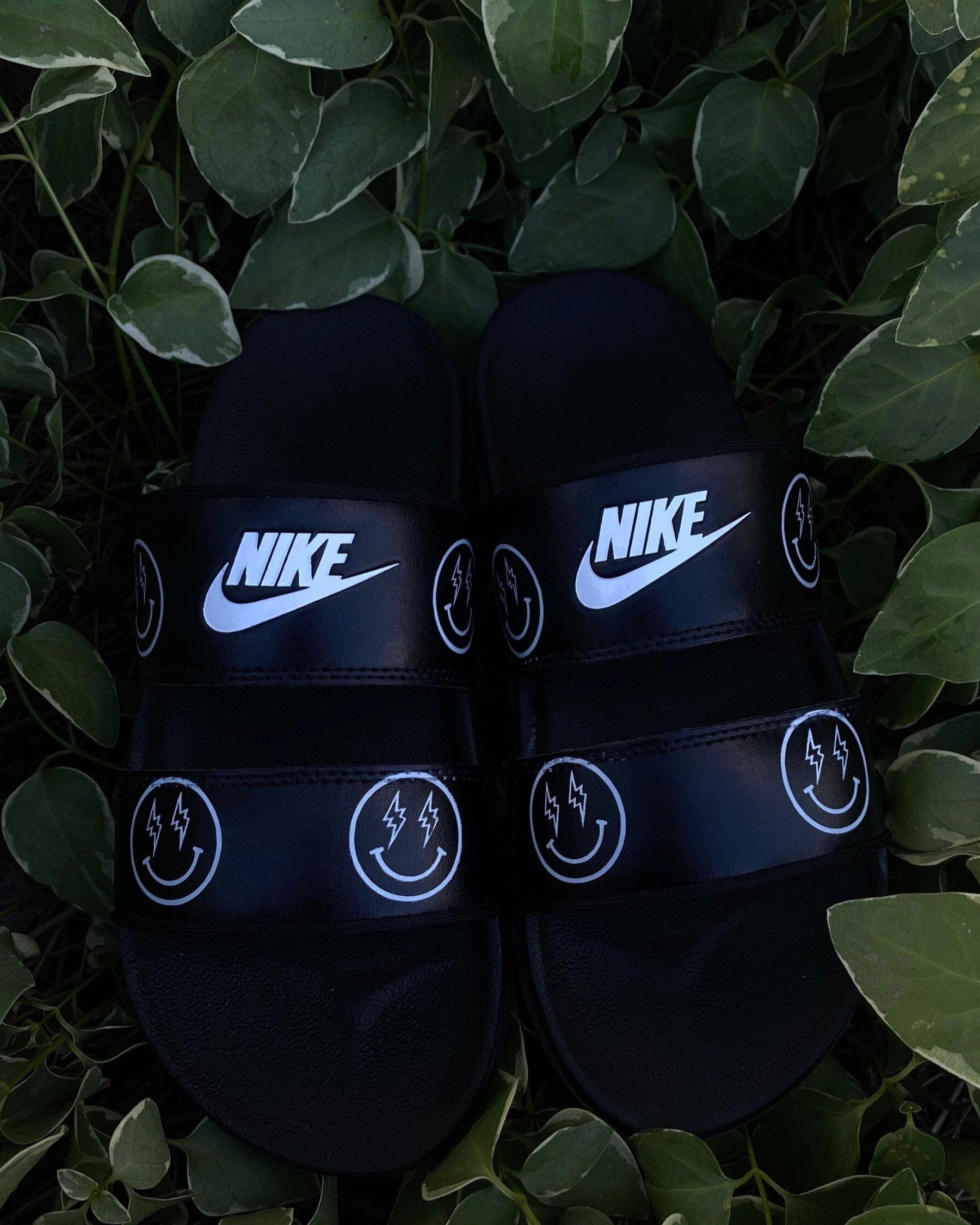 Smiley Face Nike Off Court Duo Slides