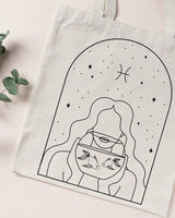 Pisces Horoscope Tote Bag