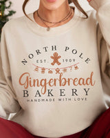 North Pole Gingerbread Bakery Crewneck