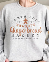North Pole Gingerbread Bakery Crewneck