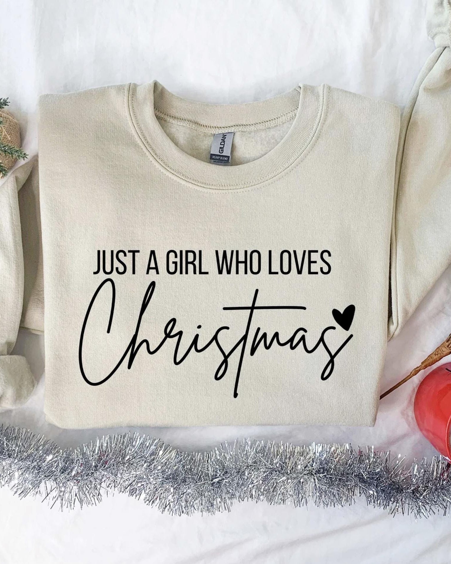 Just A girl Who Loves Christmas Crewneck