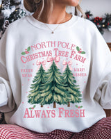 North Pole Christmas Tree Farm Crewneck