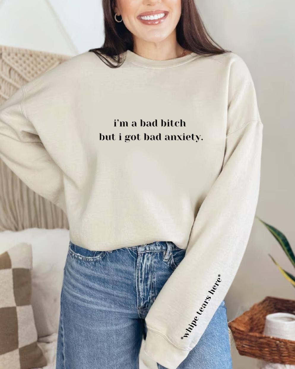 Bad Bitch With Bad Anxiety Crewneck