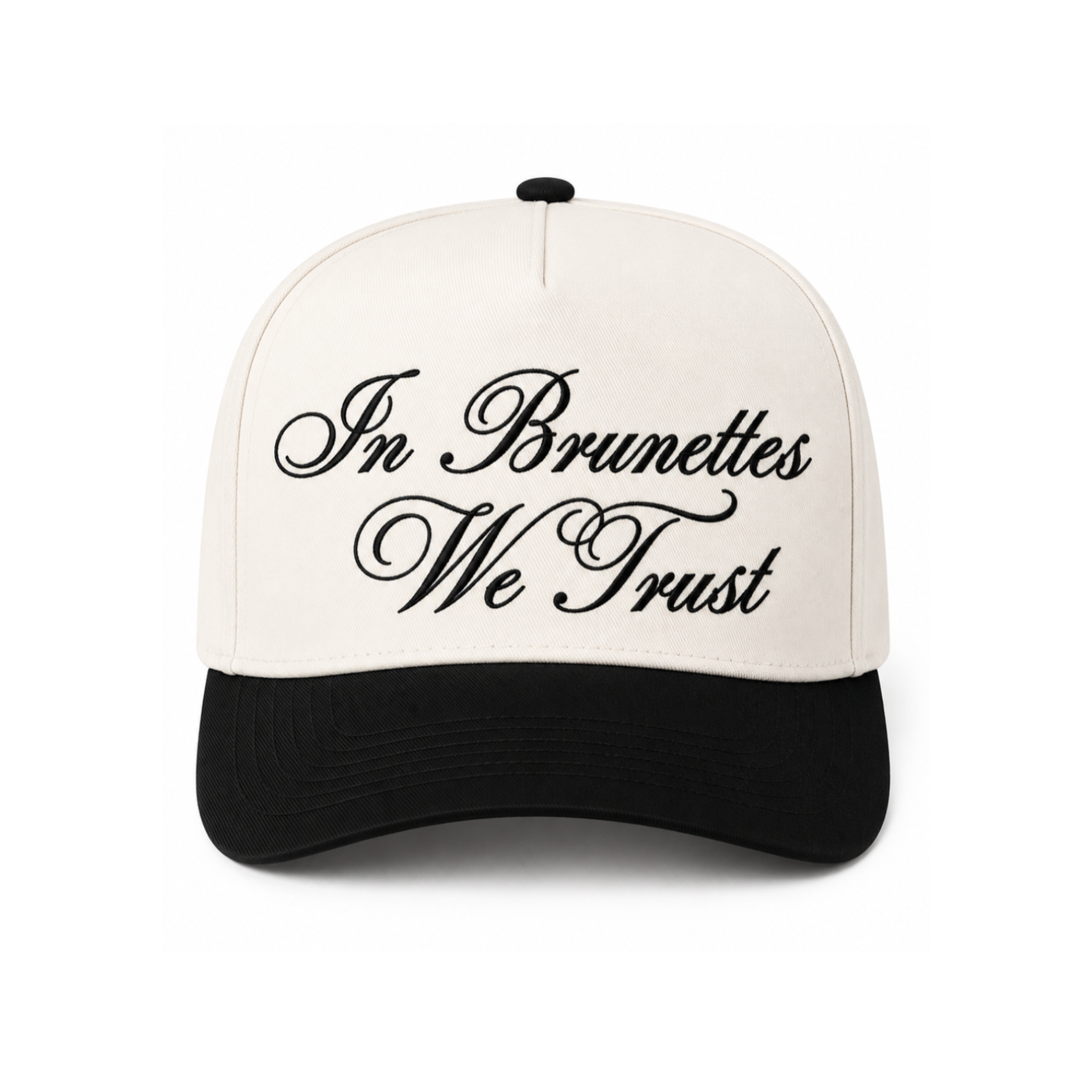In Brunettes We Trust Canvas Hat