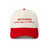 Not Flirting Just Pretty & Talking Canvas Hat