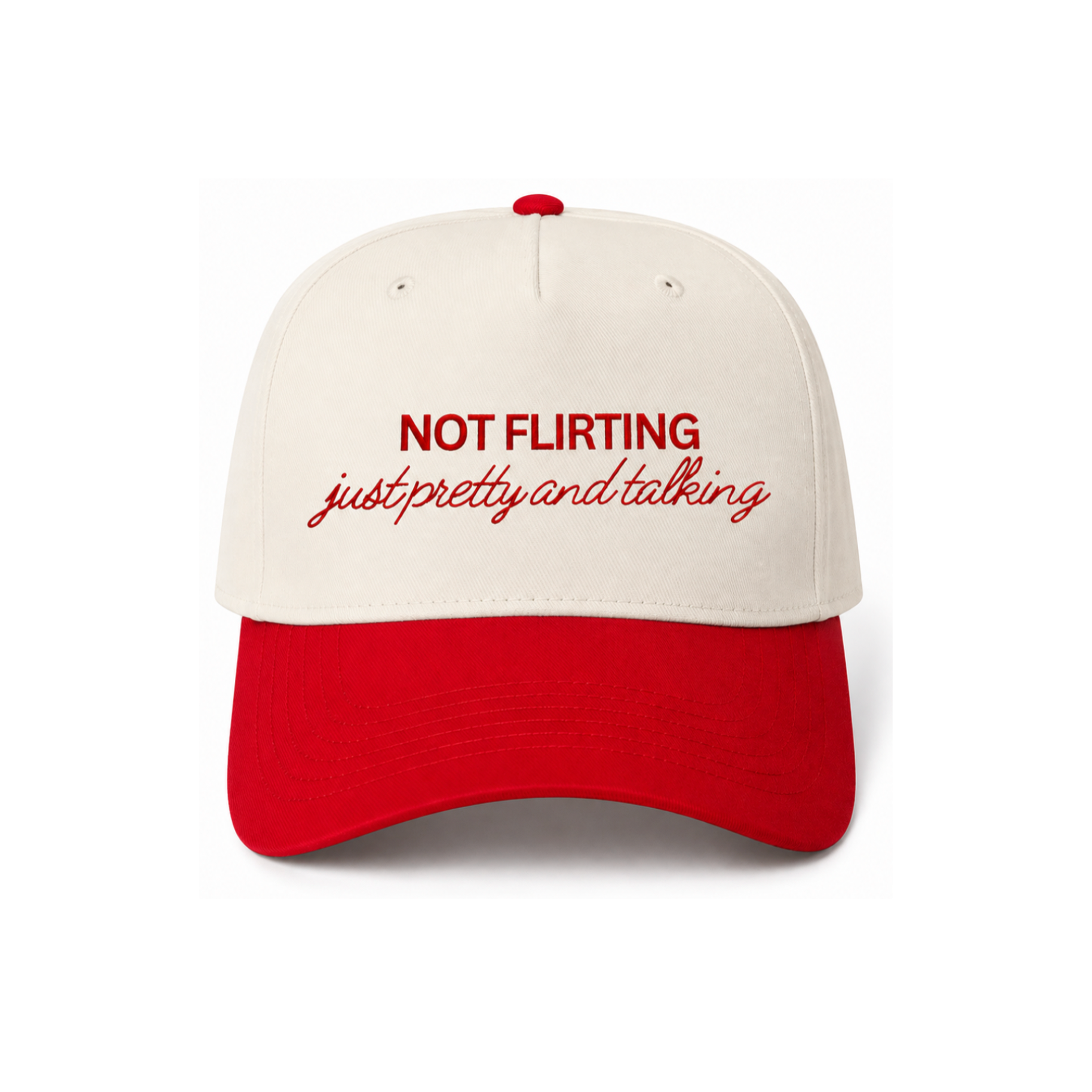 Not Flirting Just Pretty & Talking Canvas Hat